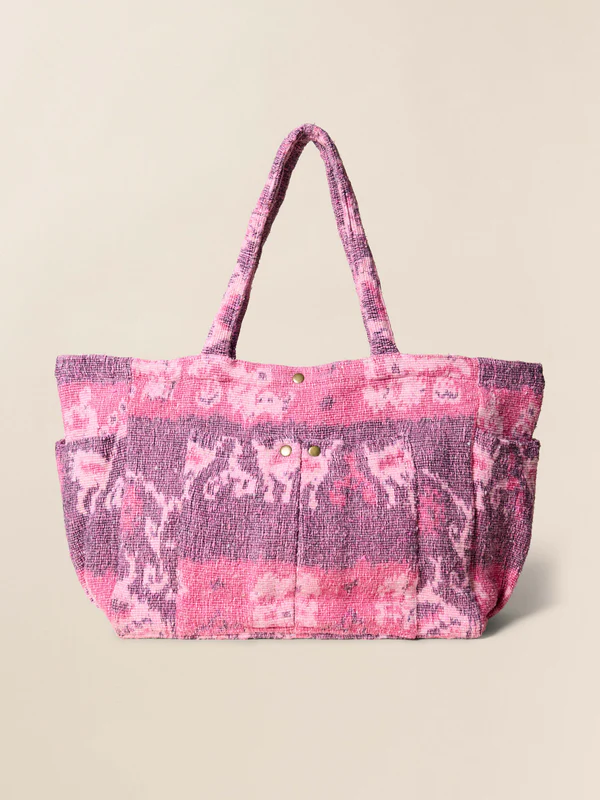 Artisan Oversized Beach Tote - Sunrise Orchid