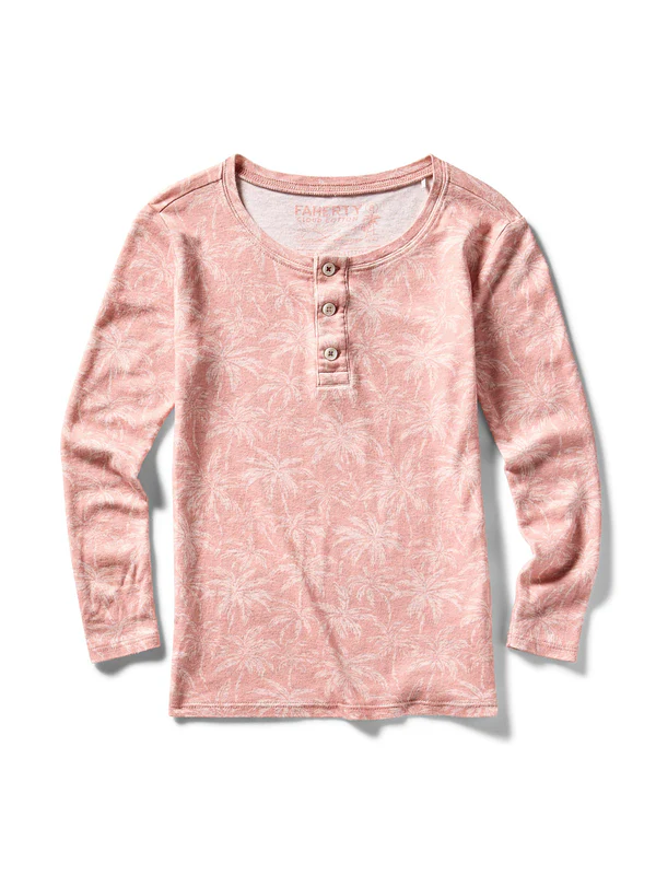 Kids Cloud Cotton Pajama Set - Rose Tropic Trees