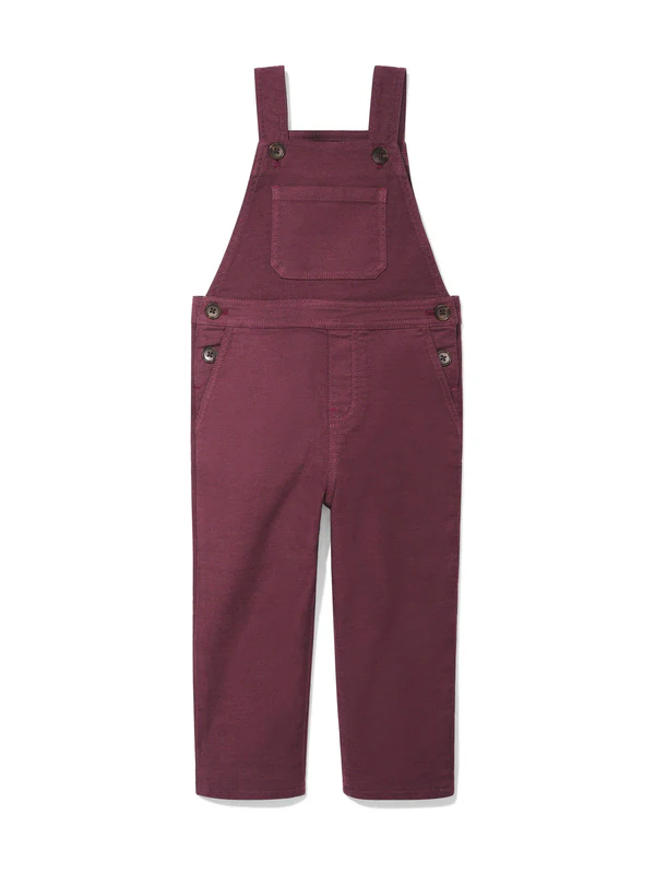 Kids Stretch Terry Overalls - Catawaba Grey
